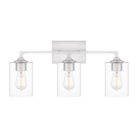 Quoizel Prescott Bath 3 Lights Brushed Nickel PRC8624BN